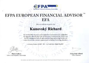 Certifikát EFA, 7.3.2017