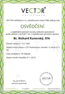 Certifikát DPS, 8.11.2018